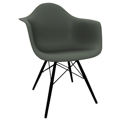 Vitra Eames DAW 43cm Armchair Moss Grey / Black Maple